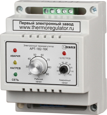 Терморегулятор АРТ-182-10 с датчиками KTY-81-110 2 кВт DIN в России