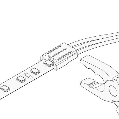 Коннекторы прокалывающие Geniled3pin с проводом для гибкого соединения или подключения ленты MIX 8мм (2шт) в России