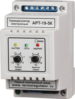 Терморегулятор АРТ-19-5  с датчиком KTY-81-110 1 кВт DIN в России